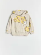 Bluzy i sweterki niemowlęce - Reserved - Bluza z kapturem Król Lew - beżowy - miniaturka - grafika 1