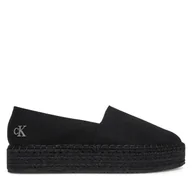 Espadryle damskie - Espadryle Calvin Klein Jeans Flatform Esdparille Mg/Hdw YW0YW01737 Czarny - miniaturka - grafika 1