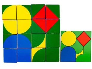 Edukacyjna Układanka Dla Dzieci, Kolorowe, DREWNIANE KLOCKI, Karty - Układanki dla dzieci - miniaturka - grafika 5