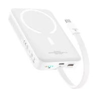 Powerbanki - Baseus  Magnetyczny Powerbank Mini 10000mAh 30W Edycja Bayern Biały - miniaturka - grafika 1