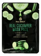 Maseczki do twarzy - PAX MOLY PAX MOLY Real Cucumber Mask Pack Odświeżająco-łagodząca maska w płachcie 25ml 61203-uniw - miniaturka - grafika 1