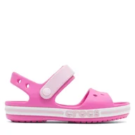 Buty dla dziewczynek - Sandały Crocs BAYABAND SANDAL K 205400-6QQ Różowy - miniaturka - grafika 1