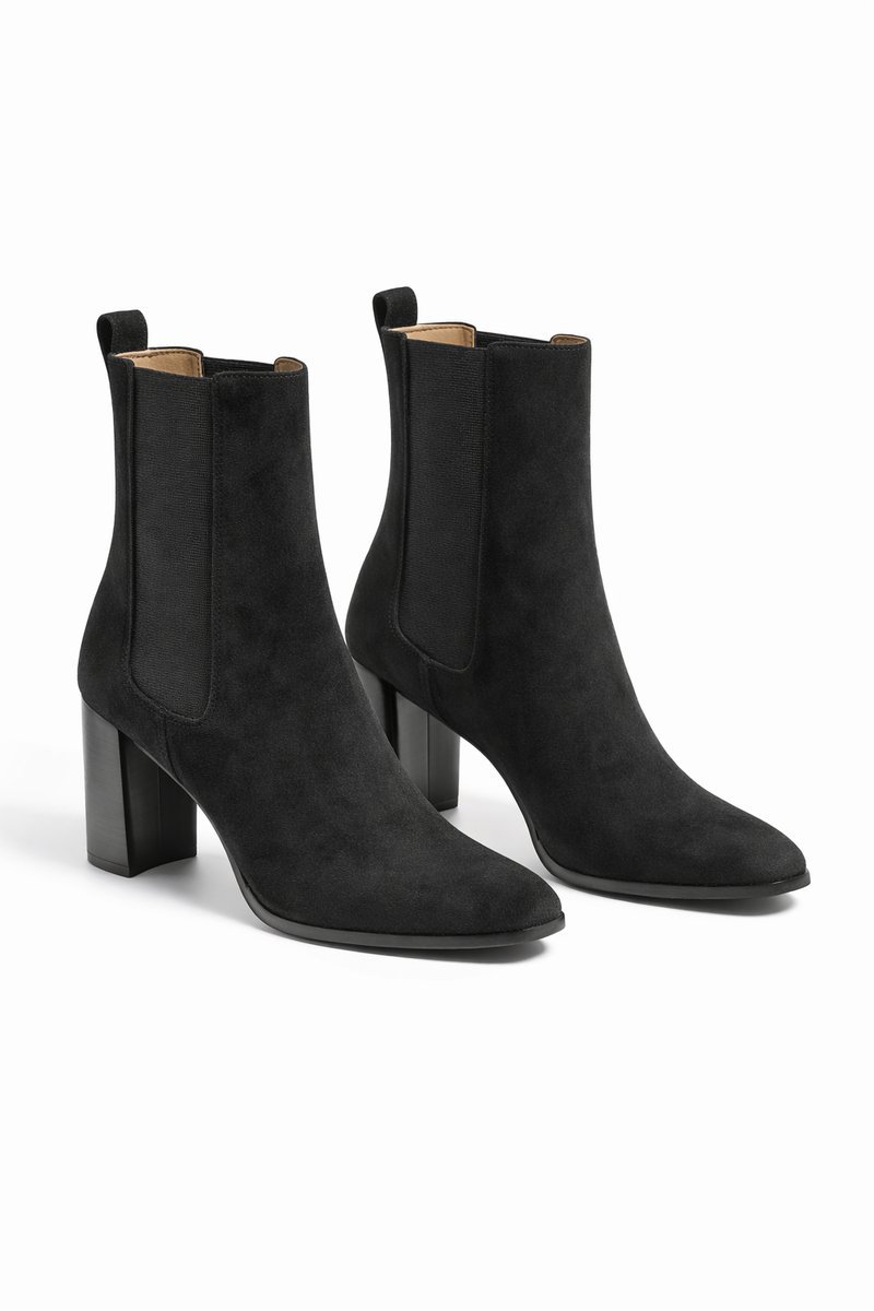 CALVIN KLEIN CZARNE BOTKI Z ZAMSZU NA SŁUPKU ELEGANCKIE 36 I3A