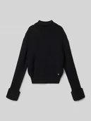 Swetry dla dziewczynek - Sweter z dzianiny z golfem - miniaturka - grafika 1