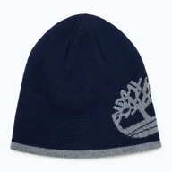 Czapki damskie - Czapka zimowa męska Timberland Reversible Logo Beanie peacoat - miniaturka - grafika 1