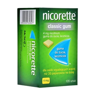 McNeil Nicorette Classic 4mg 105 szt. - Rzucanie palenia - miniaturka - grafika 1