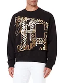 Bluzy męskie - Just Cavalli Bluza męska, 900 czarna, XL - miniaturka - grafika 1