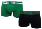 Majtki męskie - PUMA  BOKSERKI MĘSKIE 2 PARY FASHION BOXER GREEN/BLACK 906519 04 - Rozmiar: XL - miniaturka - grafika 1
