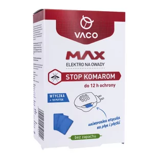 VACO Elektro MAX + płytki na komary 1op.-10szt. - Zwalczanie i odstraszanie szkodników - miniaturka - grafika 1