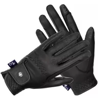 Rękawiczki jeździeckie - Rękawiczki EQ.QUEEN Mauritius czarne, rozmiar: M - miniaturka - grafika 1