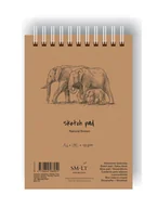 Podobrazia, bloki, papiery - Szkicownik słonie, na spirali, A4, 80 arkuszy - miniaturka - grafika 1