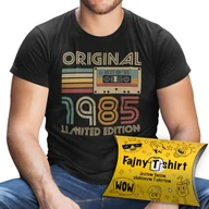 Koszulki męskie - Koszulka Na 40 Urodziny Rocznik 1985 Kaseta Prezent Bawełna 100% M - miniaturka - grafika 1