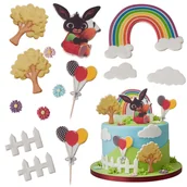 Dekoracje i nakrycia stołu na imprezę - Zestaw Dekoracje na Tort Bing 15 El. 2D - miniaturka - grafika 1