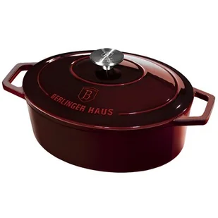 Berlinger Haus Garnel żeliwny z pokrywką Burgundy Line, 30 cm - Garnki - miniaturka - grafika 1