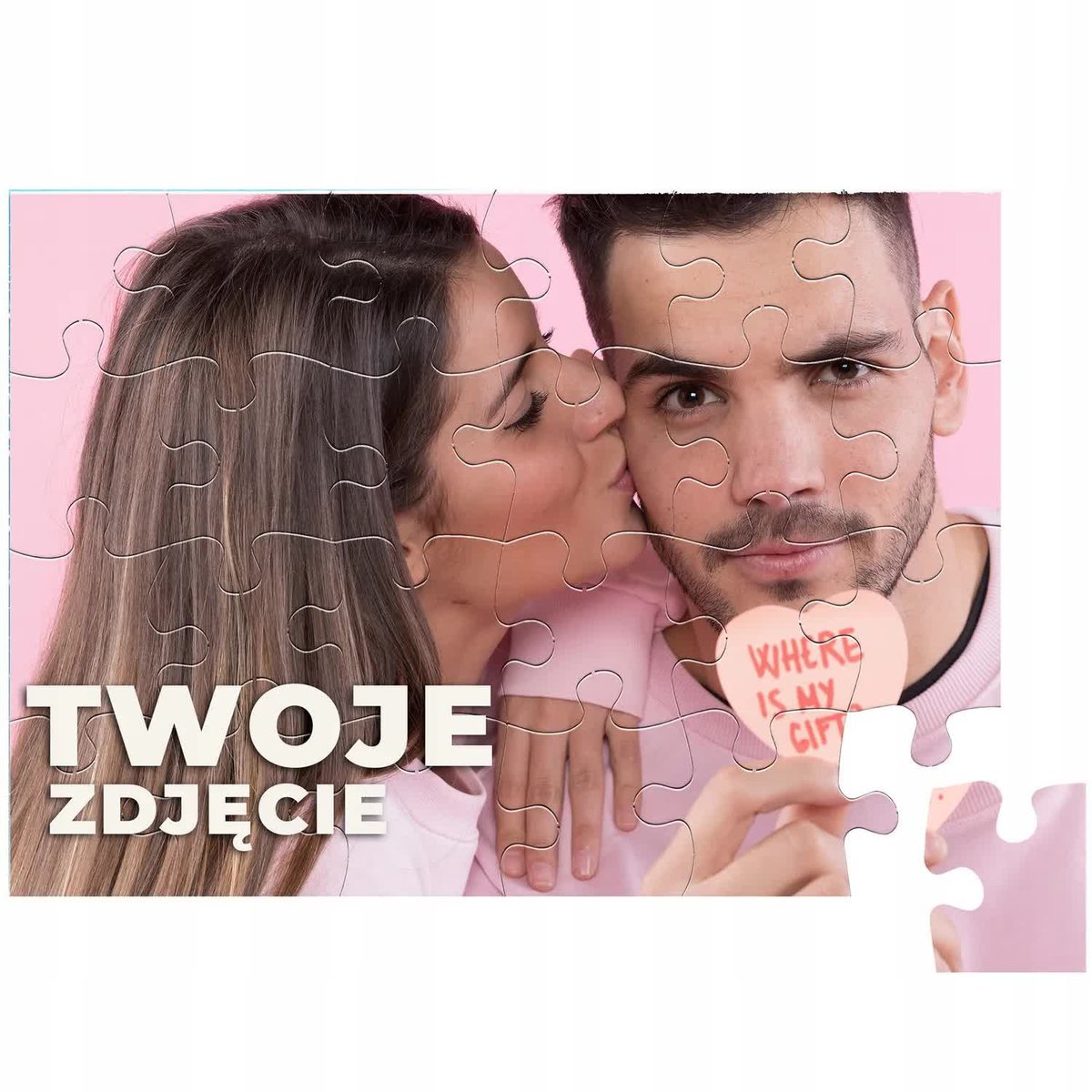 PUZZLE 24 ELEMENTY A5 13x18 Prezent Walentynki TWOJE ZDJĘCIE FOTO TWÓJ WZÓR