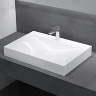 Umywalki - Umywalka Nablatowa Z Konglomeratu - Oslo Swiss Meyer 80 Cm - miniaturka - grafika 1