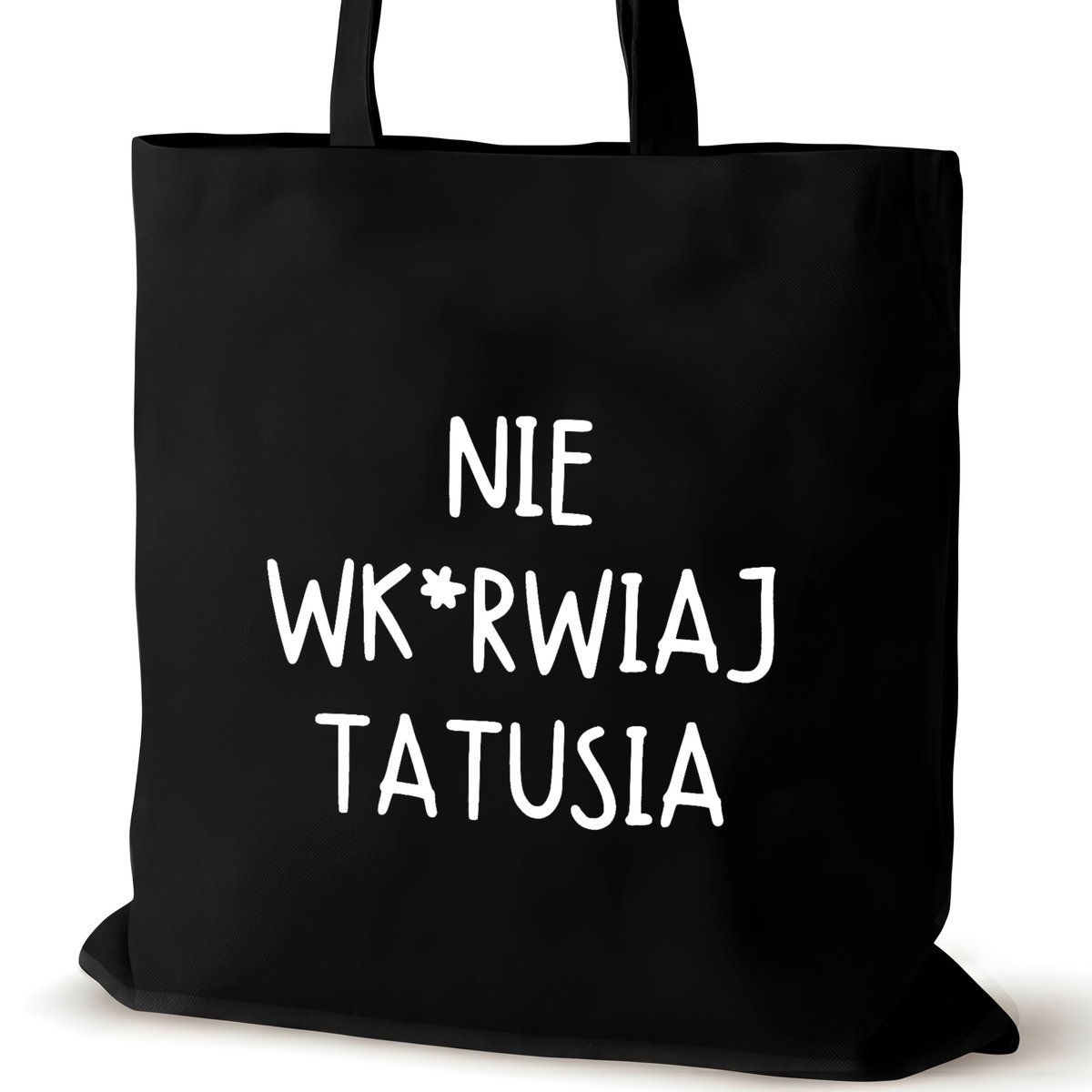 Torba bawełniana VIRAL czarna na ramię dla mamy siostry duża nie wk tatusia