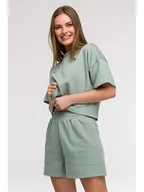 Spodenki damskie - Be Wear Szorty dresowe w kolorze miętowym - miniaturka - grafika 1