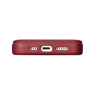 iCarer CE Premium Leather Folio Case skórzane etui iPhone 14 z klapką magnetyczne MagSafe czerwony (WMI14220713-RD) - Etui i futerały do telefonów - miniaturka - grafika 9