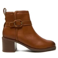 Botki damskie - Botki Clarks Chamberly Trim 26178834 Brązowy - miniaturka - grafika 1