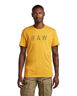 G-STAR RAW Męski T-shirt RAW (DEull Yellow C506-1213), XXL, Żółty (Dull Yellow C506-1213), XXL - Koszulki męskie - miniaturka - grafika 1