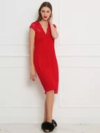 Bielizna nocna - KOSZULA NOCNA S003 61 - czerwony XS - miniaturka - grafika 1