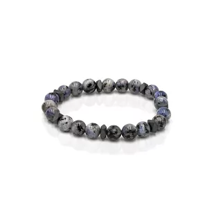 Bransoletka koraliki w kolorze szarym EM 37 - EM Men's Accessories - Bransolety męskie - miniaturka - grafika 1