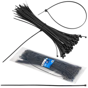 Opaski zaciskowe kablowe 300x3.6mm czarne 100el GEKO - Inne mocowania - miniaturka - grafika 1