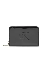 Portfele - Calvin Klein Mały Portfel Damski K60K613059 Czarny - miniaturka - grafika 1