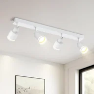 Lampy sufitowe - Nettlife Reflektorowa sufitowy 4-punktowy GU10, metalowy, regulowany, biały, Nowoczesna lampa do sypialni - miniaturka - grafika 1