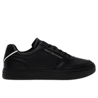 Buty sportowe damskie - Buty Tommy Hilfiger Elevated Classic Sneaker FW0FW07567-BDS - czarne - miniaturka - grafika 1