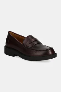 Geox mokasyny skórzane D SPHERICA EC1 damskie kolor bordowy na płaskim obcasie D25QRA 00043 C7357 - Mokasyny damskie - miniaturka - grafika 1