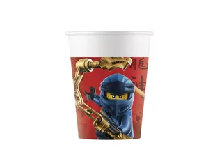 PROCOS DISNEY Kubeczki urodzinowe Lego Ninjago - 200 ml - 8 szt. 92240 - Urodziny dziecka - miniaturka - grafika 1