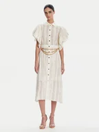 Sukienki - Fracomina Sukienka koszulowa FS25SD3003W403Q7 Biały Regular Fit - miniaturka - grafika 1