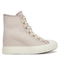 Trampki damskie - Trampki Converse Chuck Taylor All Star Wedge Platform Gold A12763C Różowy - miniaturka - grafika 1