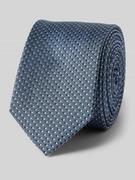 Krawaty i muchy męskie - Krawat z jedwabiu ze wzorem na całej powierzchni (5 cm) - miniaturka - grafika 1