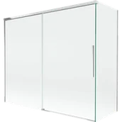 Parawany nawannowe - Mexen Rox parawan nawannowy 2-skrzydłowy rozsuwany 180 + 90 x 150 cm, transparent, chrom - 8C9-180-090-01-00 - miniaturka - grafika 1