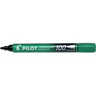 Przybory szkolne - Pilot Marker permanentny okrągły Sca-100 zielony pudełko A 12 - miniaturka - grafika 1