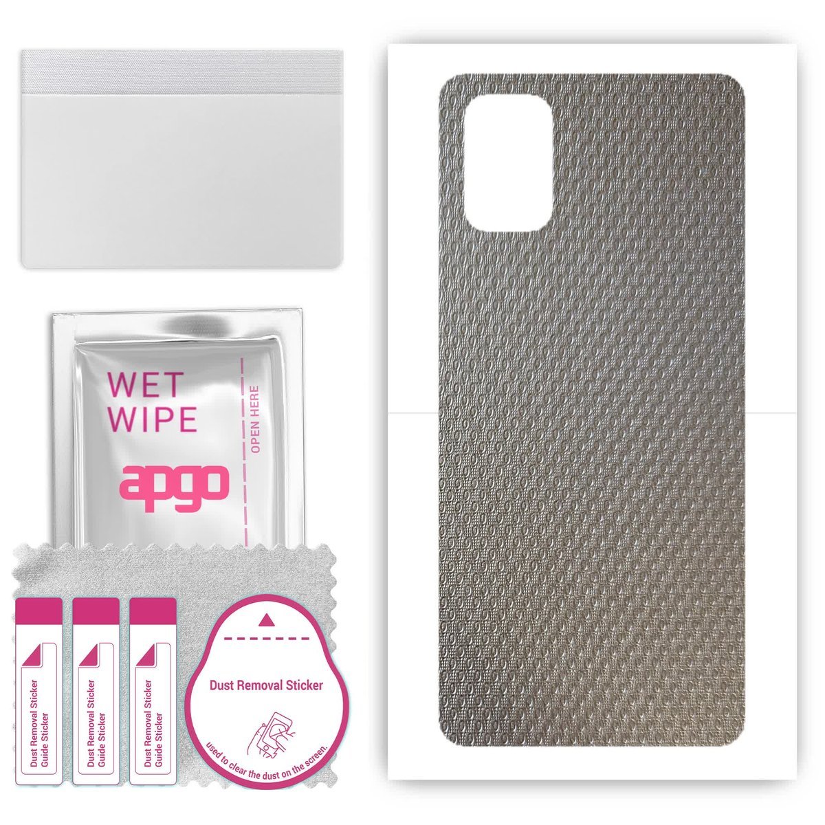 Folia naklejka skórka strukturalna na TYŁ do Samsung Galaxy M31s - Aluminium krople - apgo SKINS