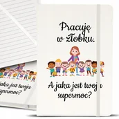 Notesy i bloczki - Notes Notatnik Bujo A5 Biały NAUCZYCIEL ŻŁOBKA Wz - miniaturka - grafika 1
