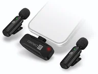 Mikrofony komputerowe - CONNECT IT Mikrofon ClipMic, 2x Bezdrátový Lavalier mikrofón s přijímačem, Lightning konektor, černá - miniaturka - grafika 1