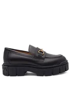 Półbuty damskie - Gino Rossi Loafersy 4067 Czarny - miniaturka - grafika 1