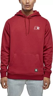 Starter Black Label Męska bluza z kapturem z małym logo, męska bluza z kapturem z kieszenią na brzuch, w 4 różnych kolorach, rozmiar S do XXL, ceglasta czerwień, XL - Bluzy męskie - miniaturka - grafika 1