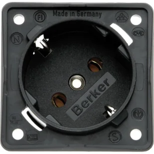 Berker Integro Flow Berker Gniazdo SCHUKO 45°, mechanizm, antracyt, mat - Gniazdka elektryczne - miniaturka - grafika 1