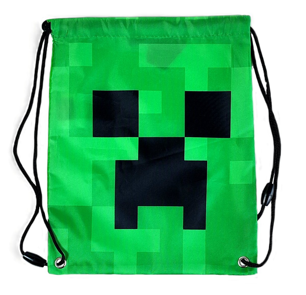 Zielony worek, torba sportowa Minecraft Face 30 x 24 cm