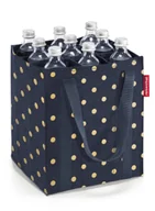 Torby i wózki na zakupy - Torba na butelki z przegrodami Reisenthel Bottlebag - metallic dots blue - miniaturka - grafika 1