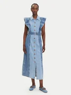 Sukienki - YAS Sukienka jeansowa Cawi 26037659 Niebieski Regular Fit - miniaturka - grafika 1
