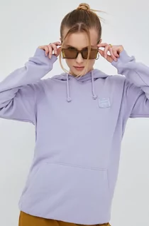 Bluzy damskie - Fila bluza Bouillon kolor fioletowy z kapturem gładka - grafika 1