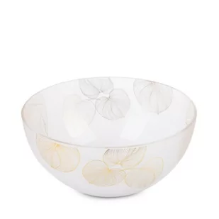 Misa 25x13 Blanca 5 biała złota liście ze szkła artystycznego Limited Collection Eurofirany - Tace i patery - miniaturka - grafika 1