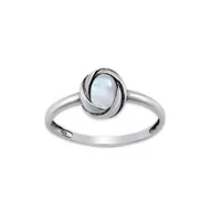 Pierścionki - Srebrny pierścionek z Kamieniem Księżycowym - Europa 23, US 10,5 - miniaturka - grafika 1